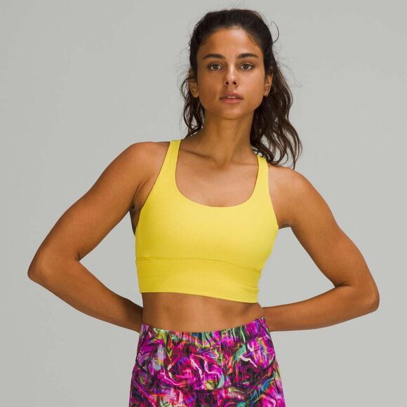 Lululemon Energy Longline Bra Ribbed Luxtreme *Medium Support, B–D Cups- Size 6 - Picture 1 of 13